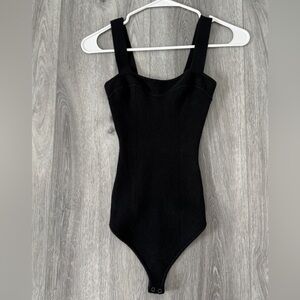 Classic Black Sweater Knit Bodysuit